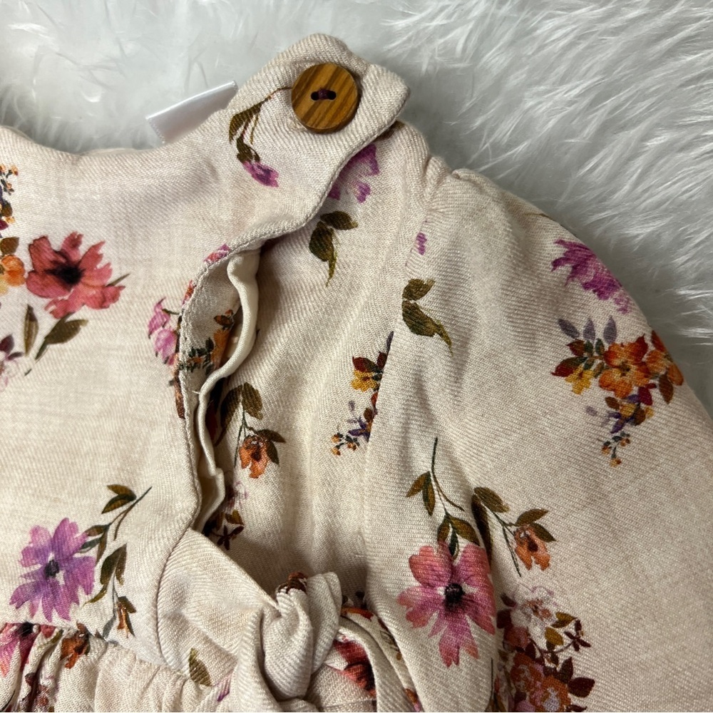 Zara Baby Girl Floral Dress 6-9 months - Picture 6 of 9